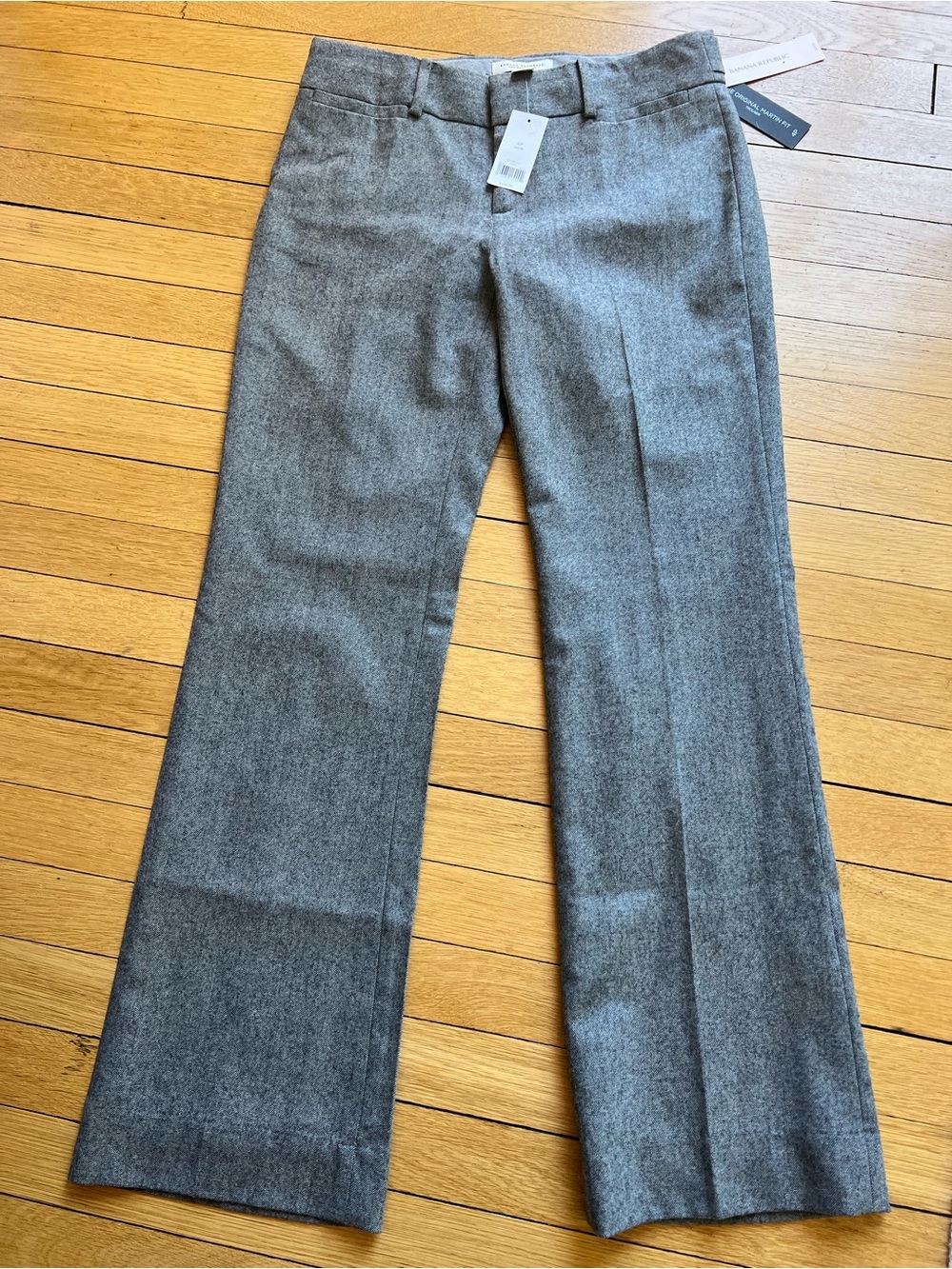 NWT Banana Republic Martin Fit Lined Charcoal Lightweight Wool Trouser 4 Short